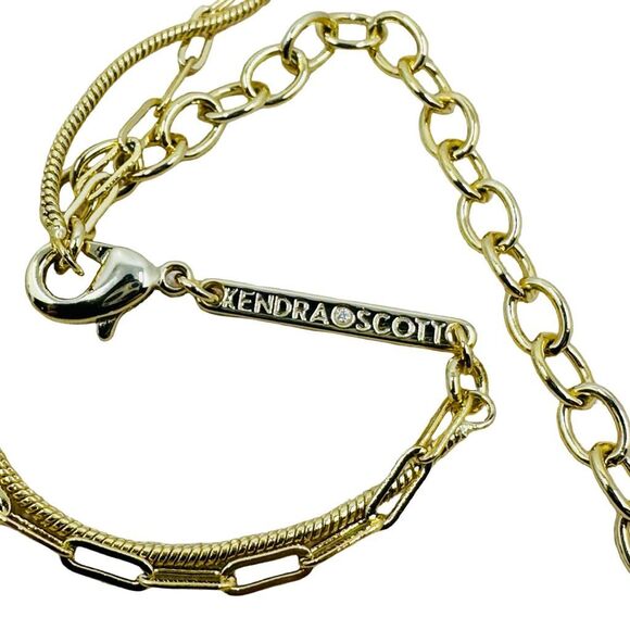 Kendra Scott Traci Cubic Zirconia Multi-Strand Necklace - Gold - 19.75” - Picture 6 of 6